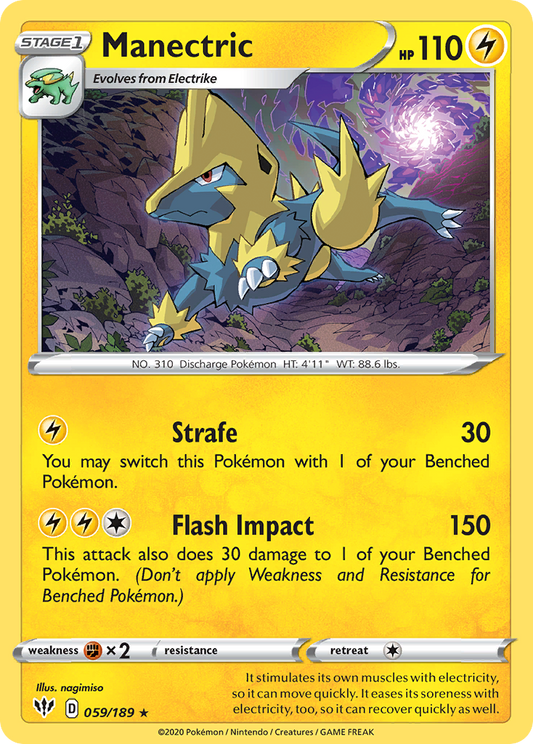 Manectric 59/189 Rare | Darkness Ablaze | Pokemon Card