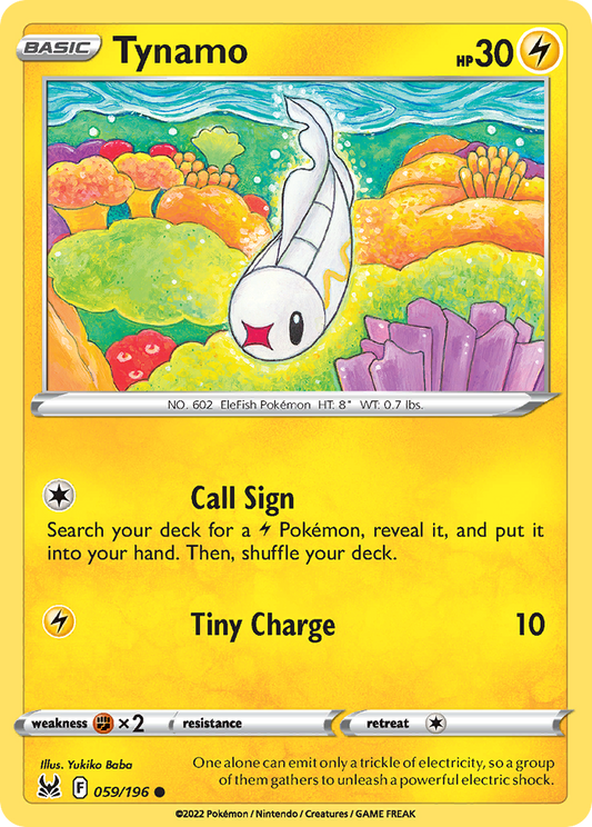 Tynamo 59/196 Common | Lost Origin | Pokemon Card