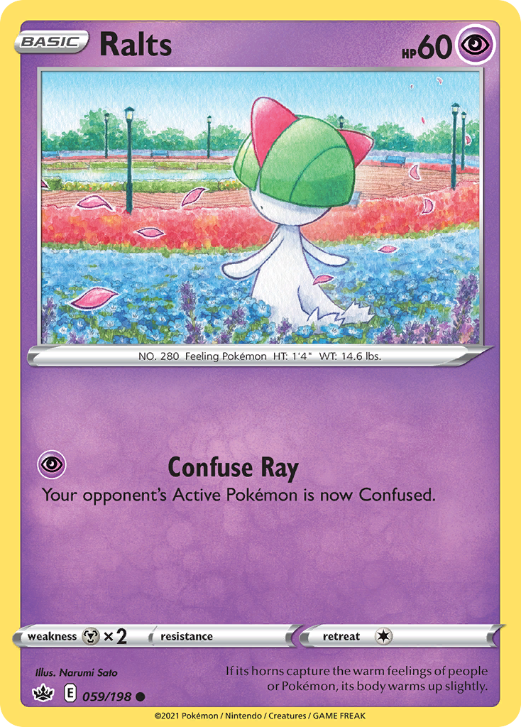 Ralts 59/198 Common | Chilling Reign | Pokemon Card