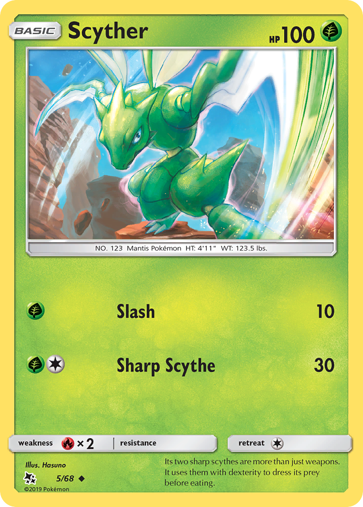 Scyther 5/68 Uncommon | Hidden Fates | Pokemon Card