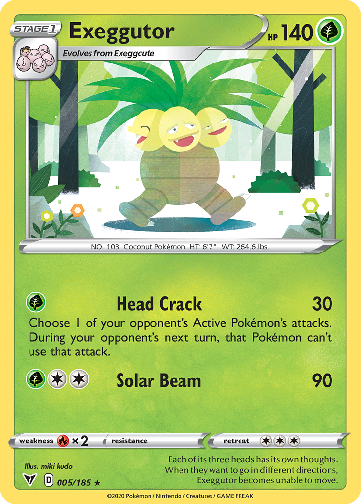 Exeggutor 5/185 Rare | Vivid Voltage | Pokemon Card