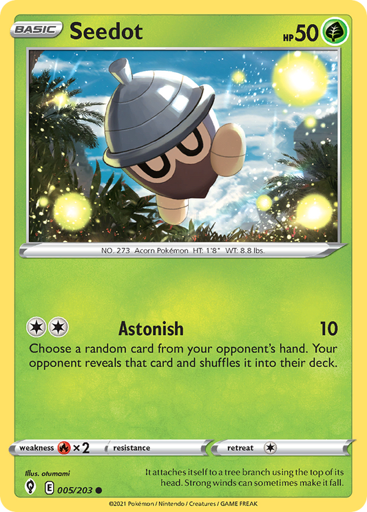 Seedot 5/203 Common | Evolving Skies | Pokemon Card