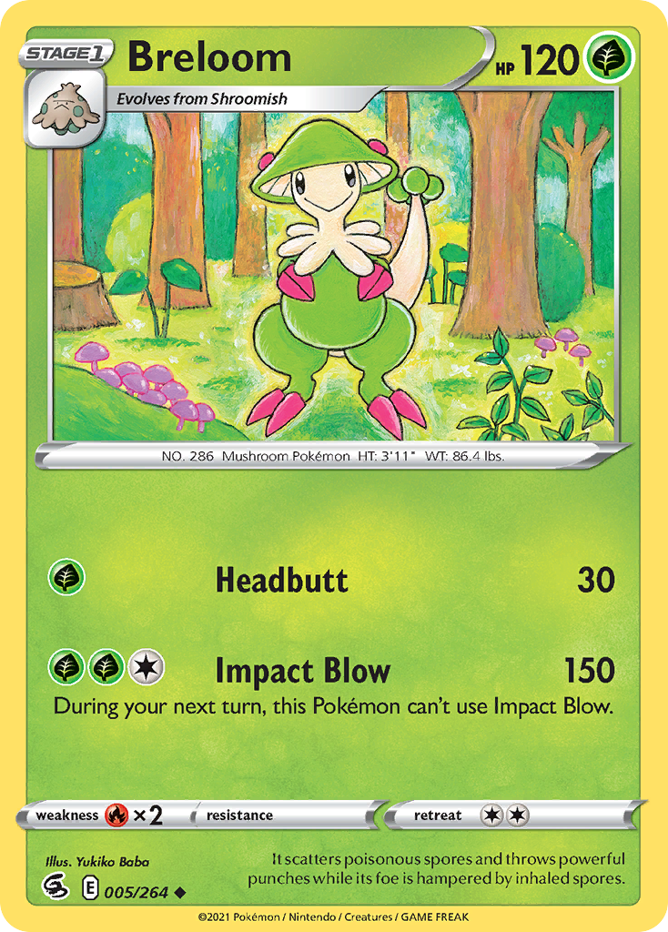 Breloom 5/264 Uncommon | Fusion Strike | Pokemon Card