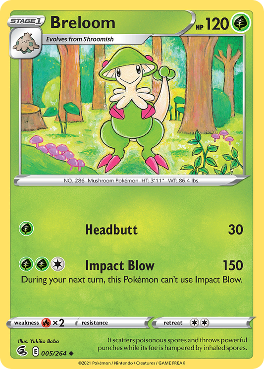 Breloom 5/264 Uncommon | Fusion Strike | Pokemon Card