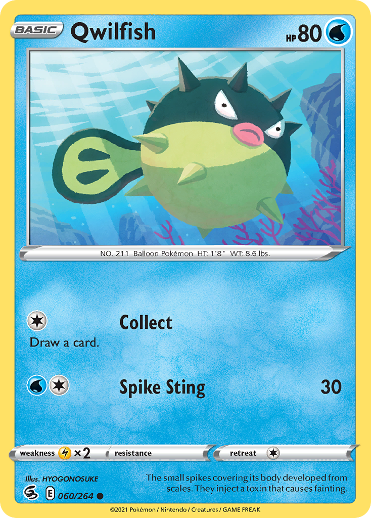 Qwilfish 60/264 Common | Fusion Strike | Pokemon Card