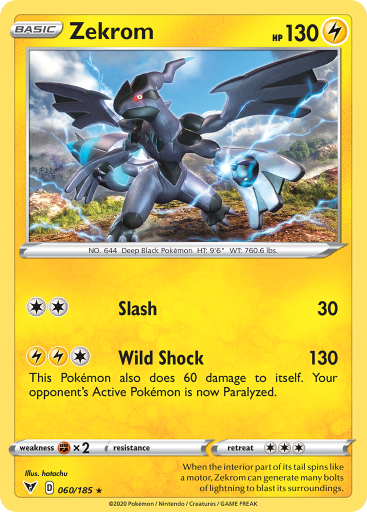 Zekrom 60/185 Rare Holo | Vivid Voltage | Pokemon Card