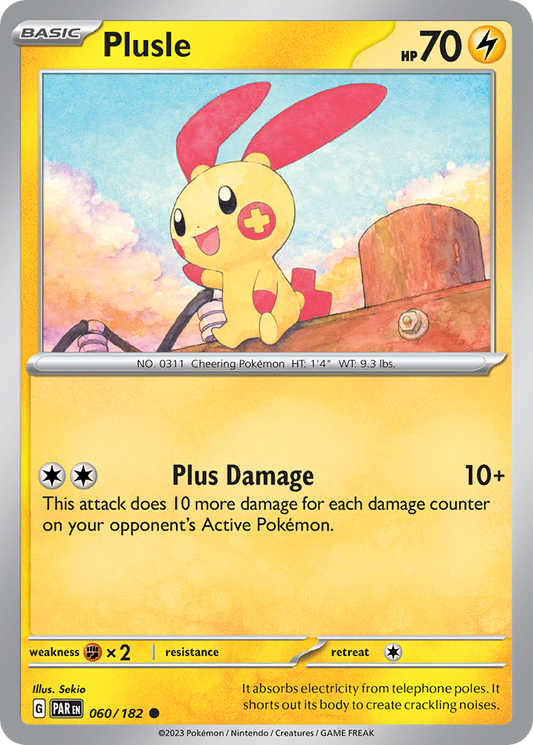 Plusle 60/182 Common | Paradox Rift | Pokemon Card