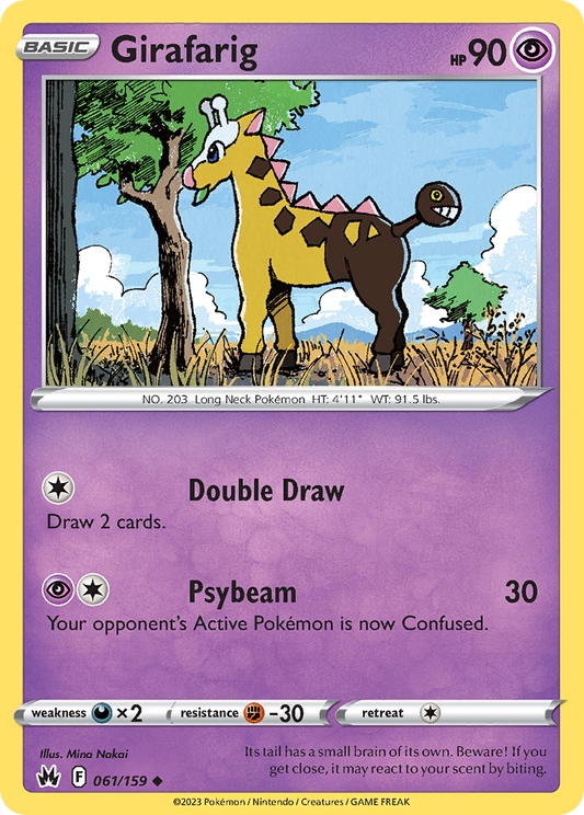 Girafarig 61/159 Uncommon | Crown Zenith | Pokemon Card