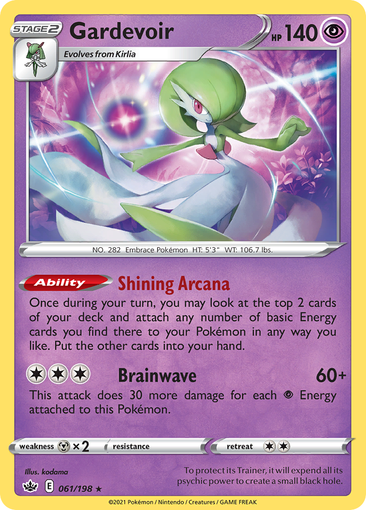 Gardevoir 61/198 Rare Holo | Chilling Reign | Pokemon Card