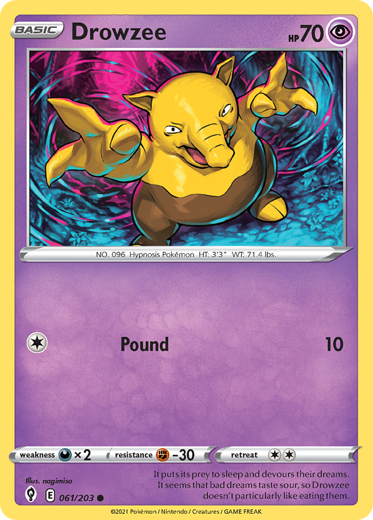 Drowzee 61/203 Common | Evolving Skies | Pokemon Card