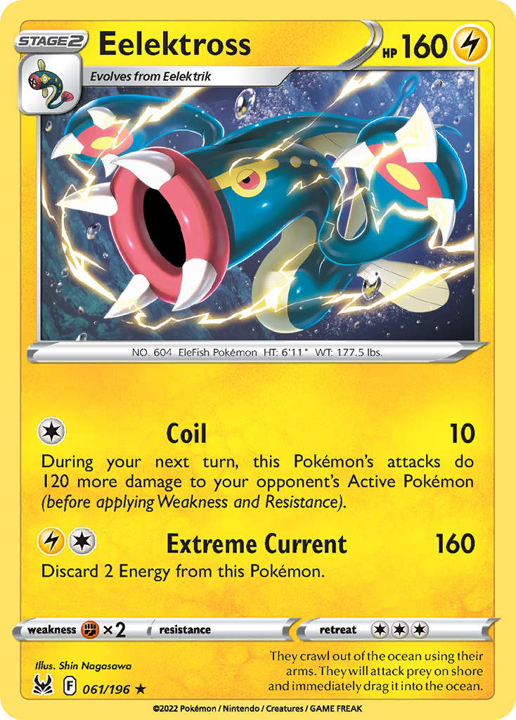 Eelektross 61/196 Rare | Lost Origin | Pokemon Card