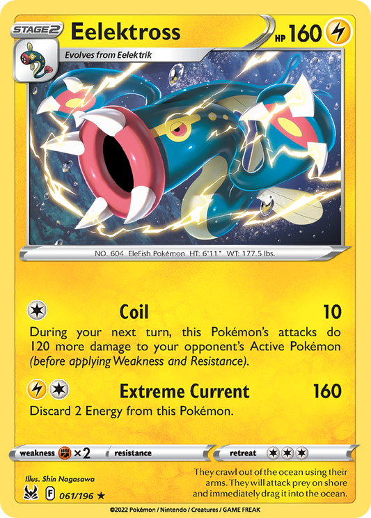 Eelektross 61/196 Rare | Lost Origin | Pokemon Card