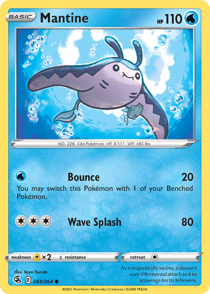 Mantine 61/264 Common | Fusion Strike | Pokemon Card