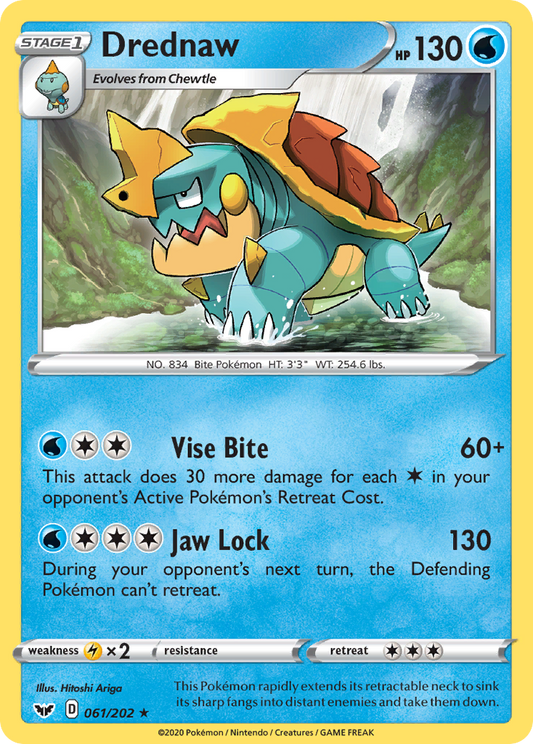 Drednaw 61/202 Rare | Sword & Shield | Pokemon Card