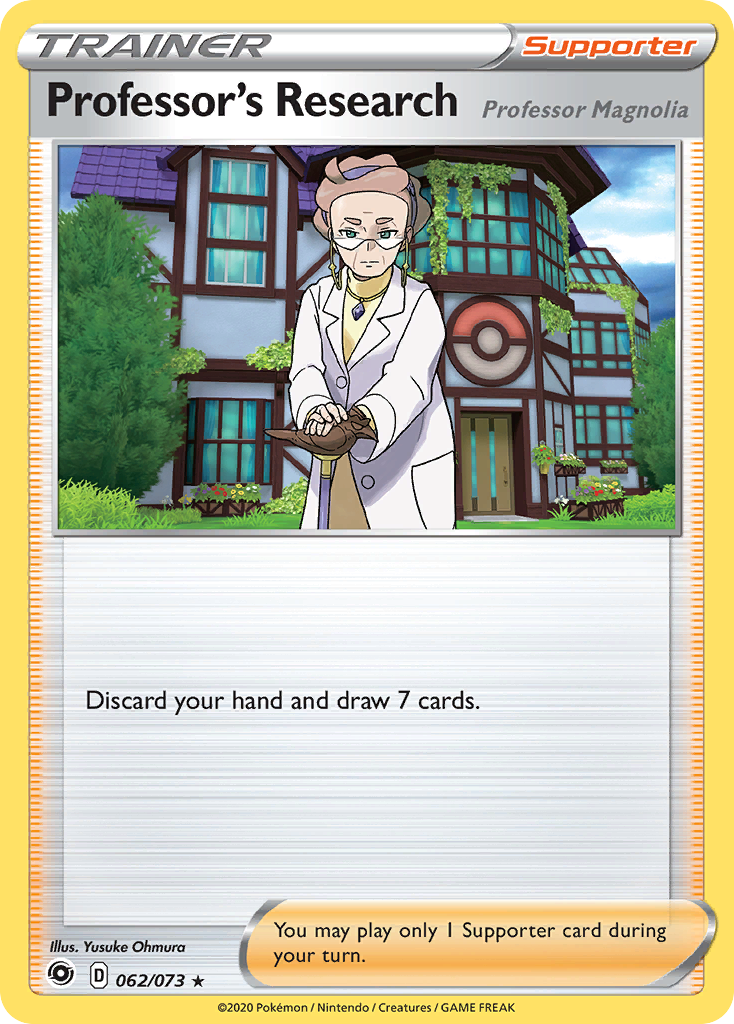 Professor's Research (Professor Magnolia) 62/73 Rare Holo | Champion's Path | Pokemon Card