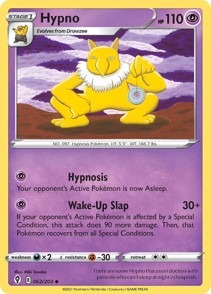 Hypno 62/203 Uncommon | Evolving Skies | Pokemon Card