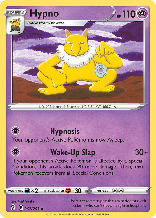 Hypno 62/203 Uncommon | Evolving Skies | Pokemon Card