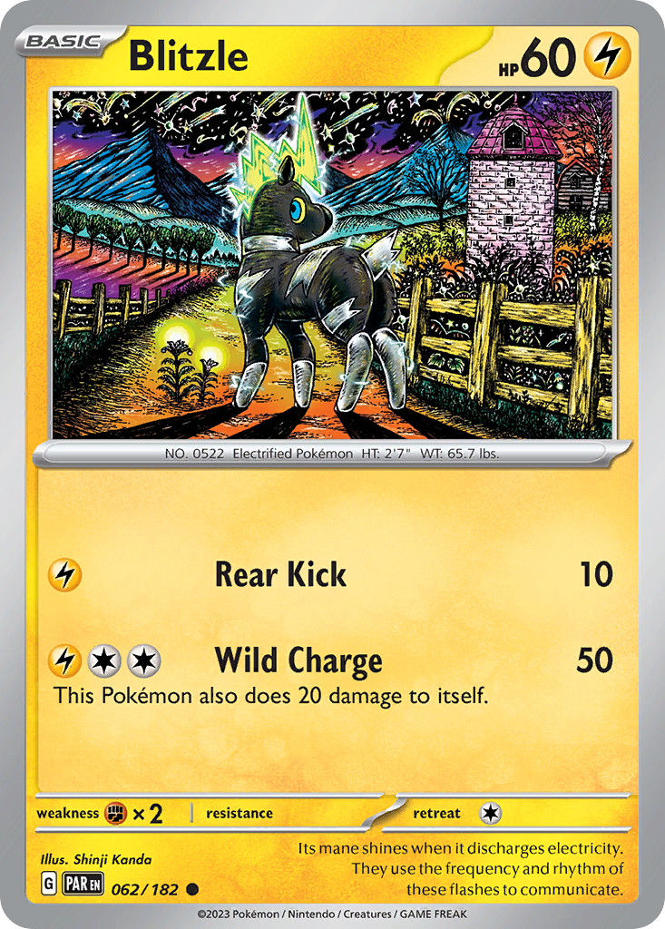 Blitzle 62/182 Common | Paradox Rift | Pokemon Card