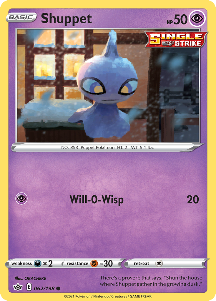 Shuppet 62/198 Common | Chilling Reign | Pokemon Card