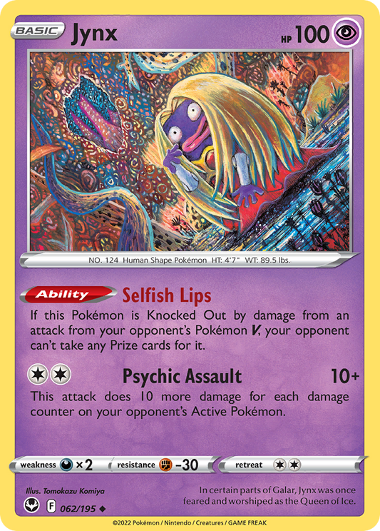 Jynx 62/195 Uncommon | Silver Tempest | Pokemon Card