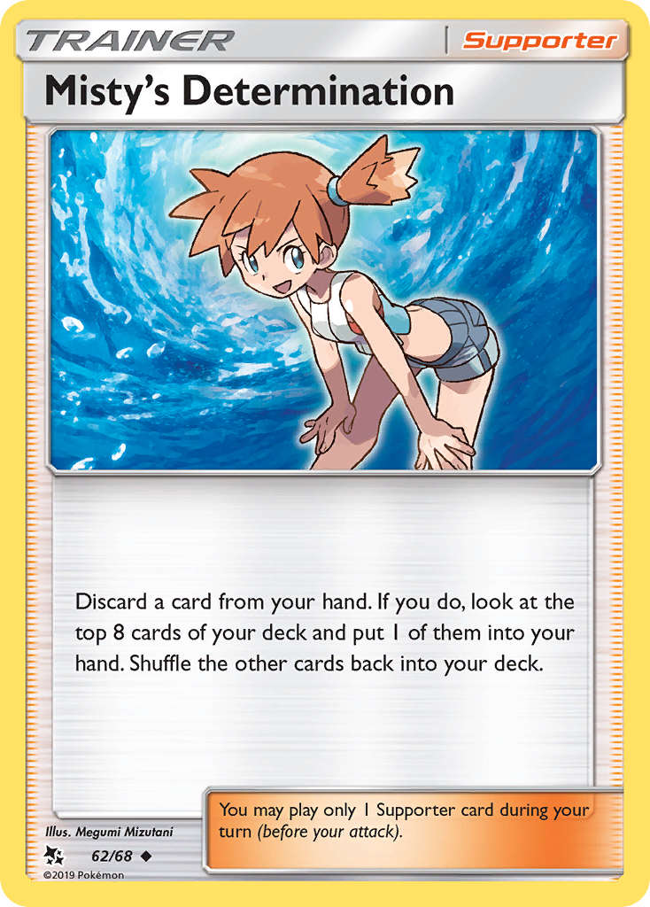 Misty's Determination 62/68 Uncommon | Hidden Fates | Pokemon Card