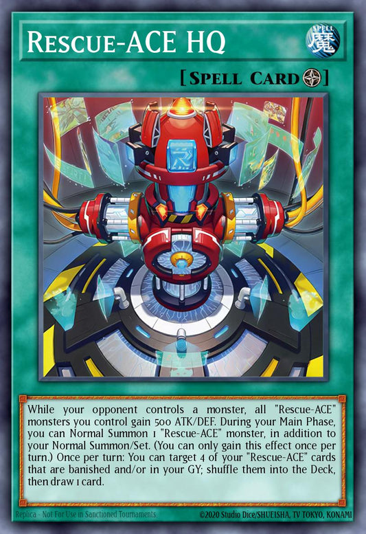 RescueACE HQ - AMDE-EN008 Rare | Yu-Gi-Oh! Card