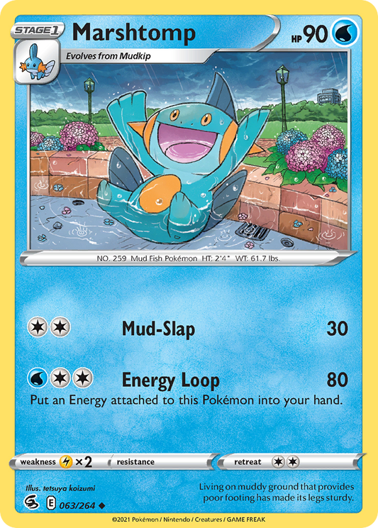 Marshtomp 63/264 Uncommon | Fusion Strike | Pokemon Card