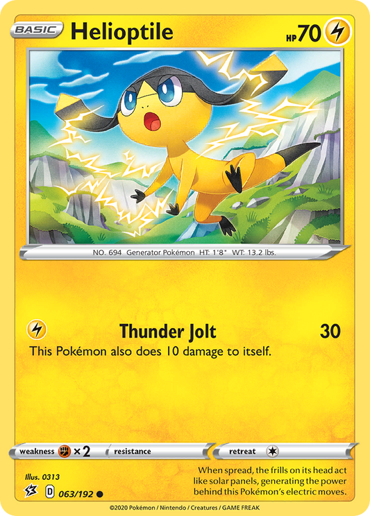 Helioptile 63/192 Common | Rebel Clash | Pokemon Card