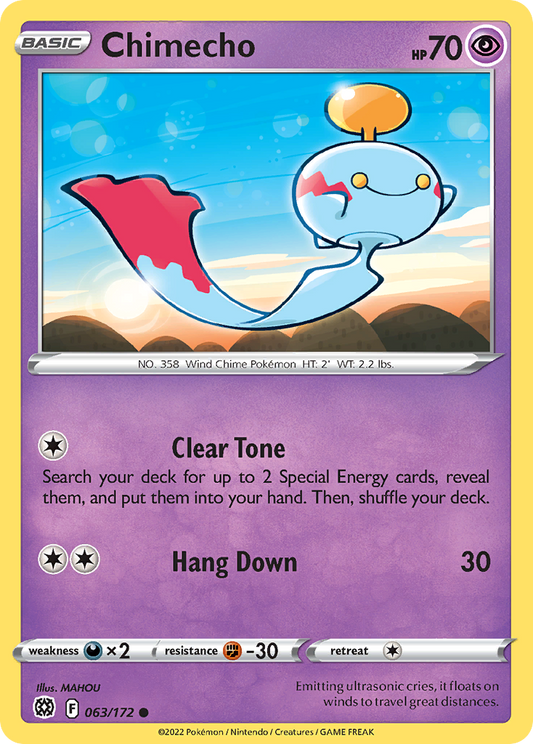 Chimecho 63/172 Common | Brilliant Stars | Pokemon Card