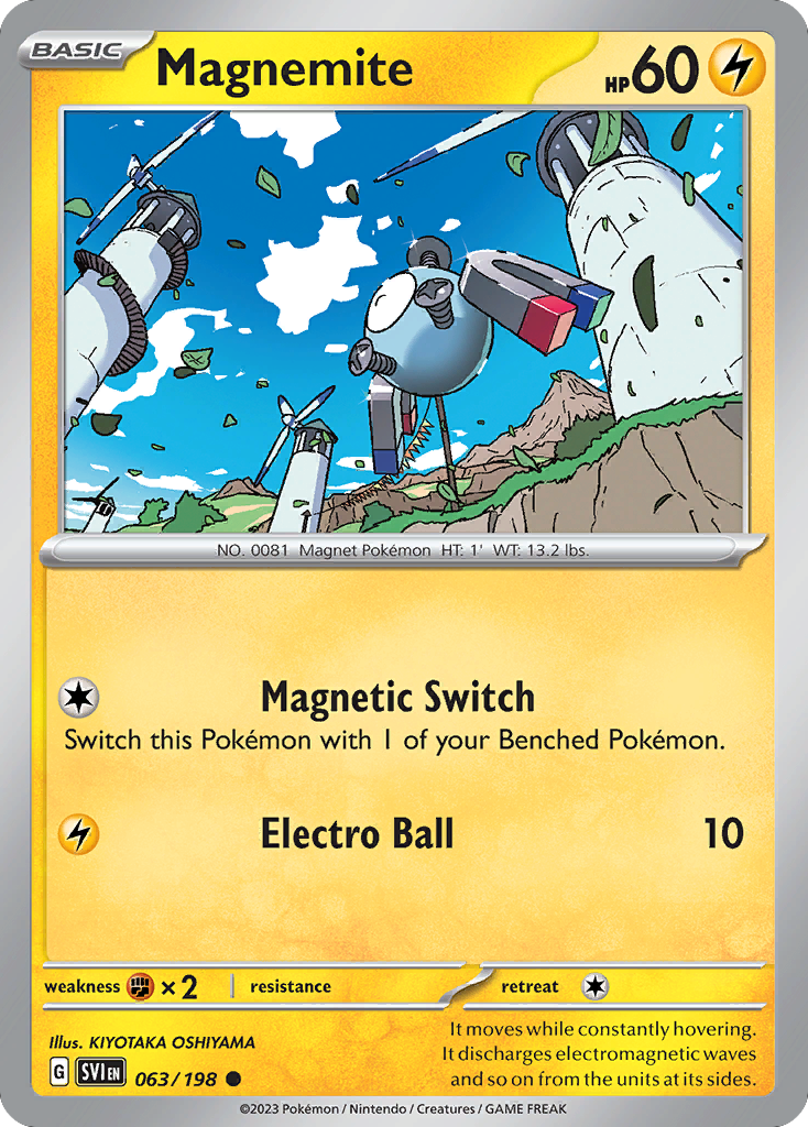 Magnemite 63/198 Common | Scarlet & Violet | Pokemon Card