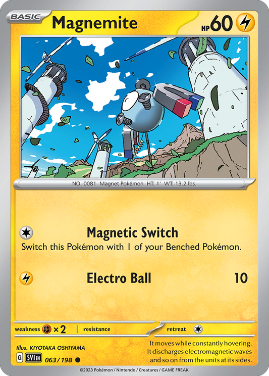 Magnemite 63/198 Common | Scarlet & Violet | Pokemon Card