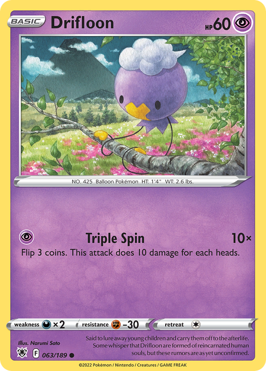 Drifloon 63/189 Common | Astral Radiance | Pokemon Card