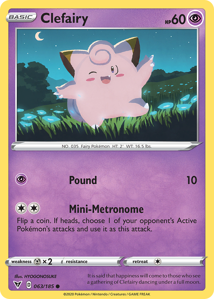 Clefairy 63/185 Common | Vivid Voltage | Pokemon Card