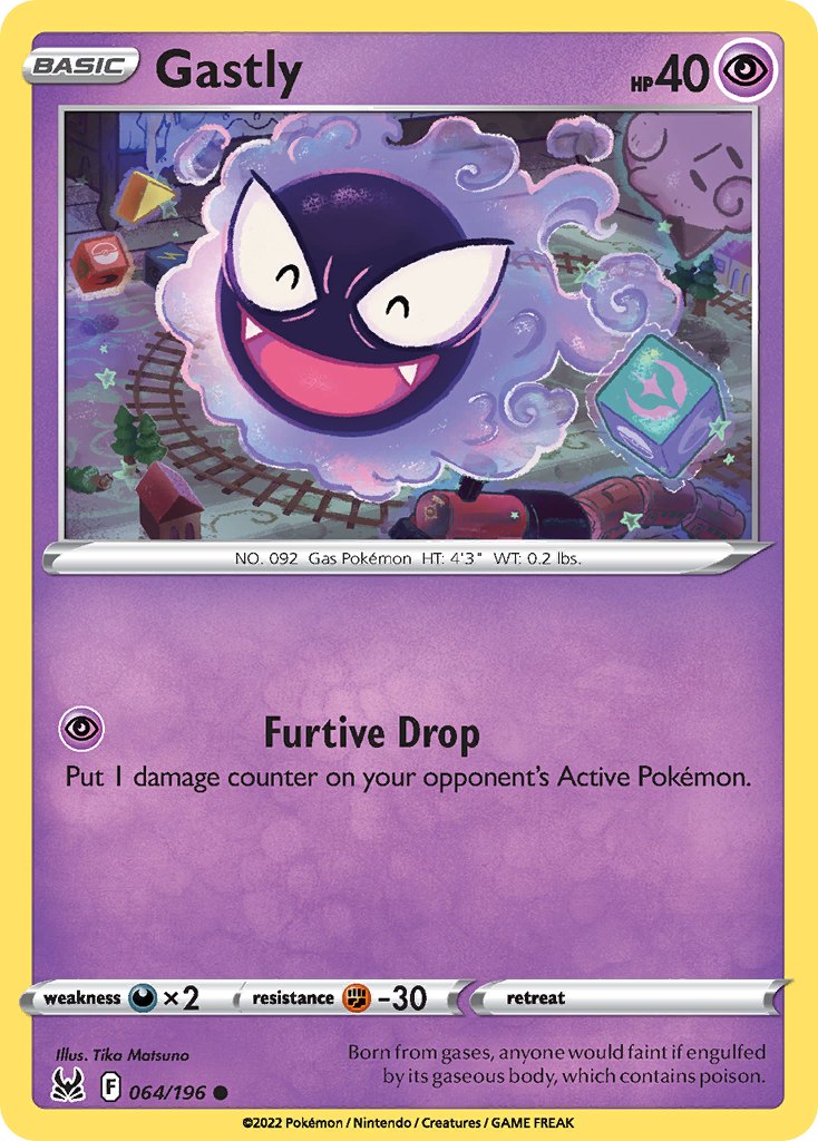 Gastly 64/196 Common | Lost Origin | Pokemon Card