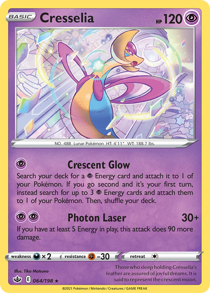 Cresselia 64/198 Rare Holo | Chilling Reign | Pokemon Card