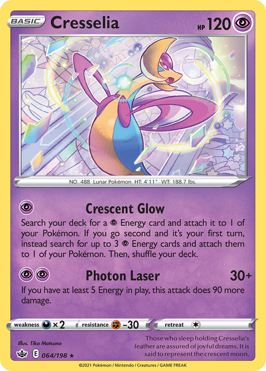 Cresselia 64/198 Rare Holo | Chilling Reign | Pokemon Card