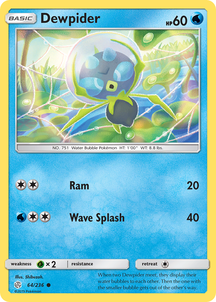 Dewpider 64/236 Common | Cosmic Eclipse | Pokemon Card