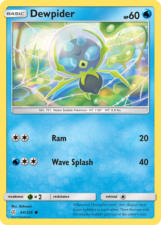 Dewpider 64/236 Common | Cosmic Eclipse | Pokemon Card