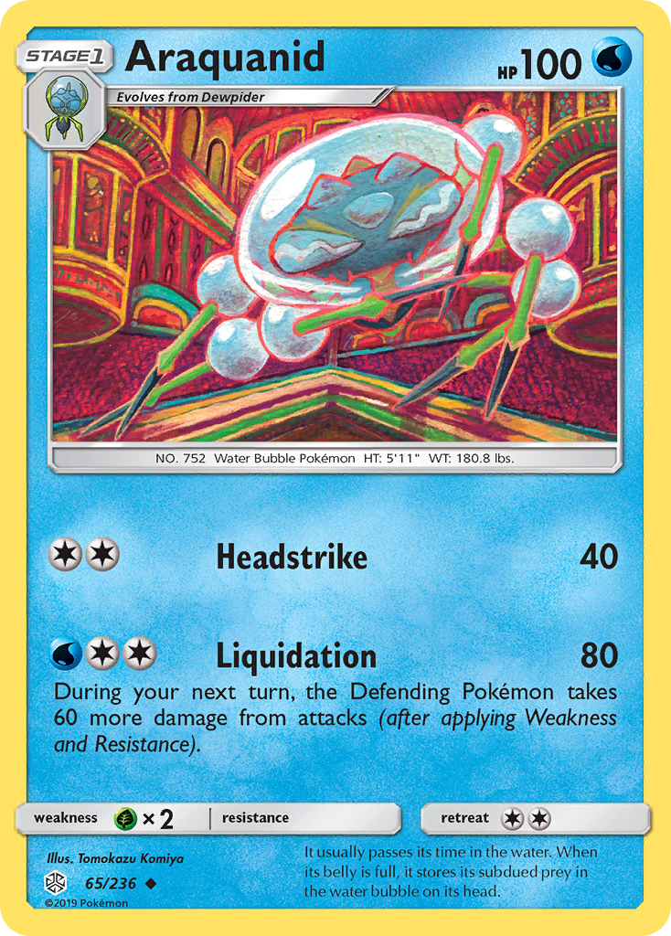 Araquanid 65/236 Uncommon | Cosmic Eclipse | Pokemon Card