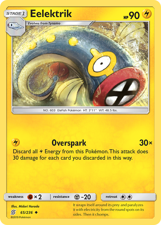 Eelektrik 65/236 Uncommon | Unified Minds | Pokemon Card