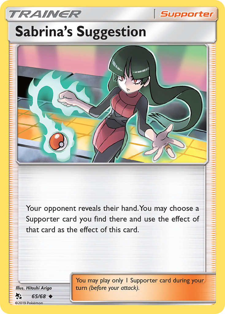 Sabrina's Suggestion 65/68 Uncommon | Hidden Fates | Pokemon Card