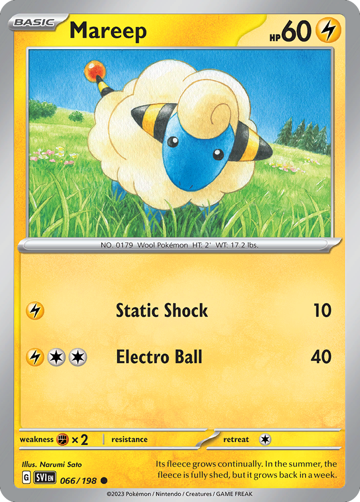 Mareep 66/198 Common | Scarlet & Violet | Pokemon Card