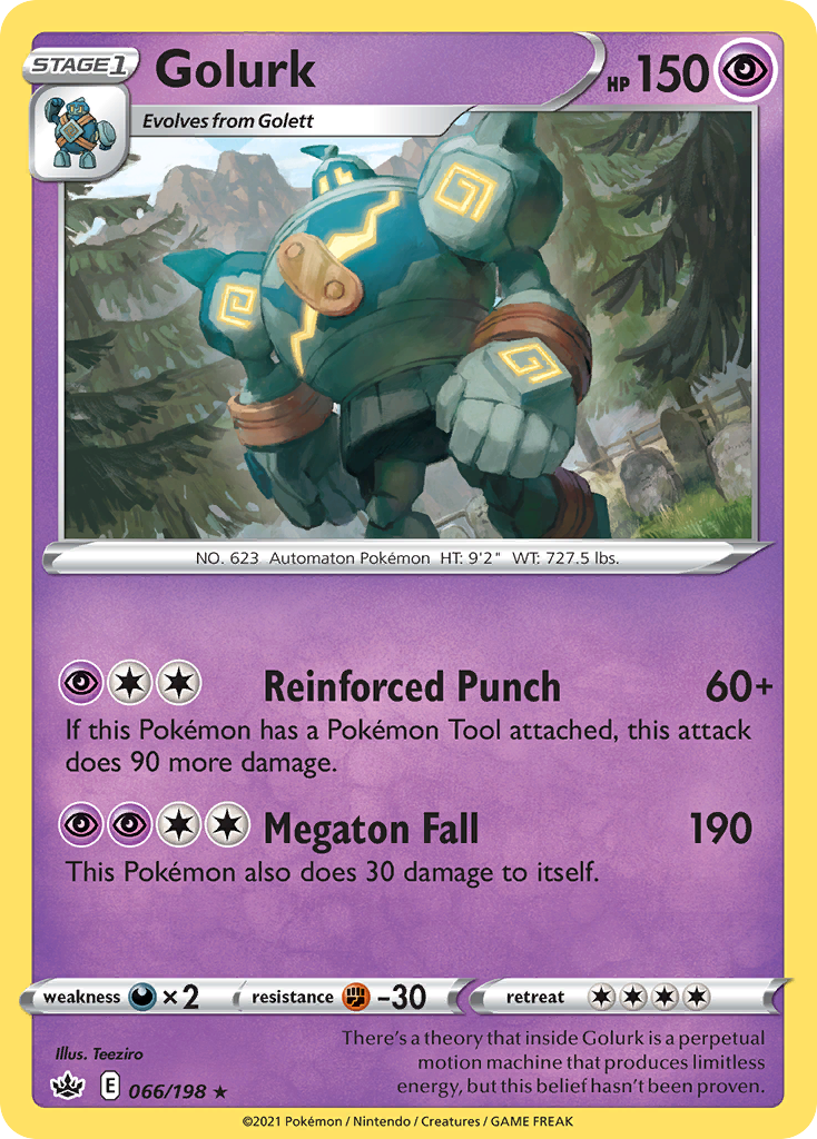 Golurk 66/198 Rare | Chilling Reign | Pokemon Card