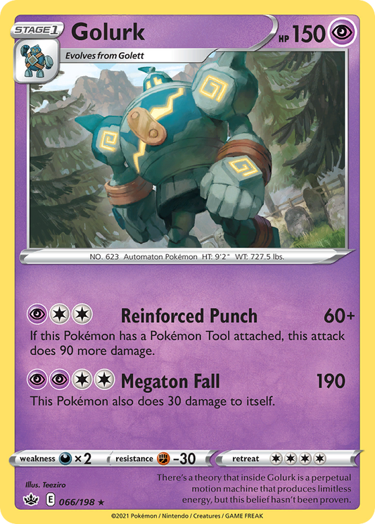 Golurk 66/198 Rare | Chilling Reign | Pokemon Card