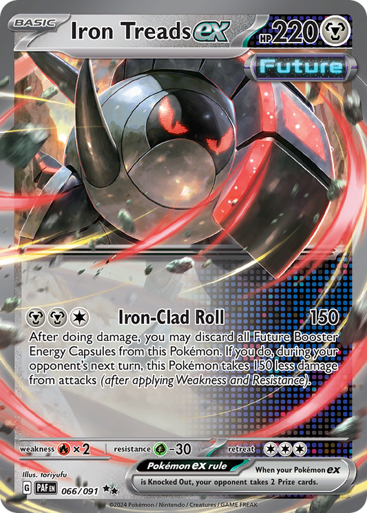 Iron Treads ex 66/91 Double Rare | Paldean Fates | Pokemon Card