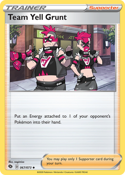 Team Yell Grunt 67/73 Uncommon | Champion's Path | Pokemon Card