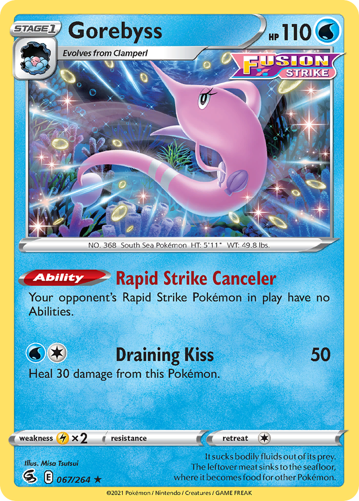 Gorebyss 67/264 Rare | Fusion Strike | Pokemon Card