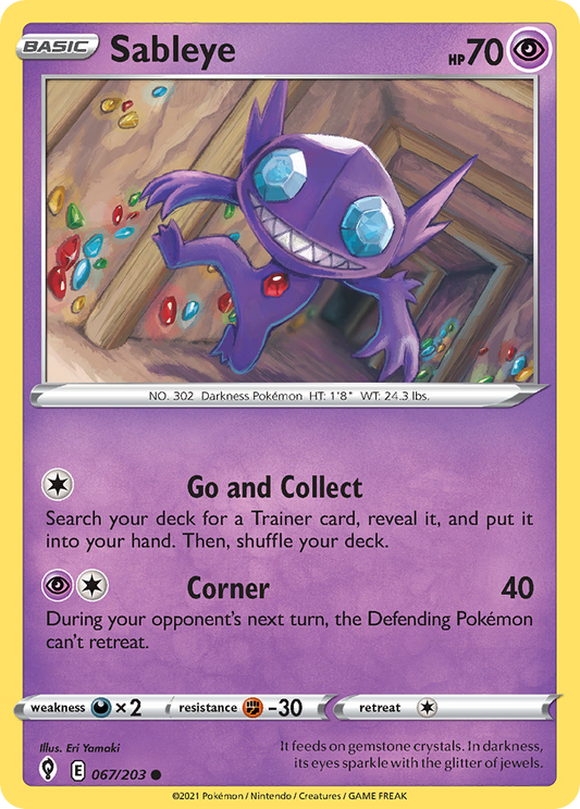 Sableye 67/203 Common | Evolving Skies | Pokemon Card