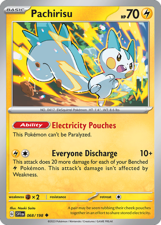 Pachirisu 68/198 Uncommon | Scarlet & Violet | Pokemon Card