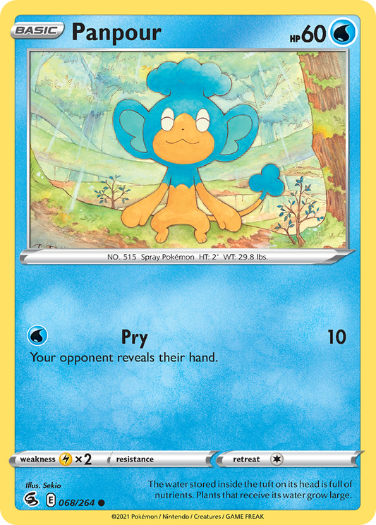 Panpour 68/264 Common | Fusion Strike | Pokemon Card